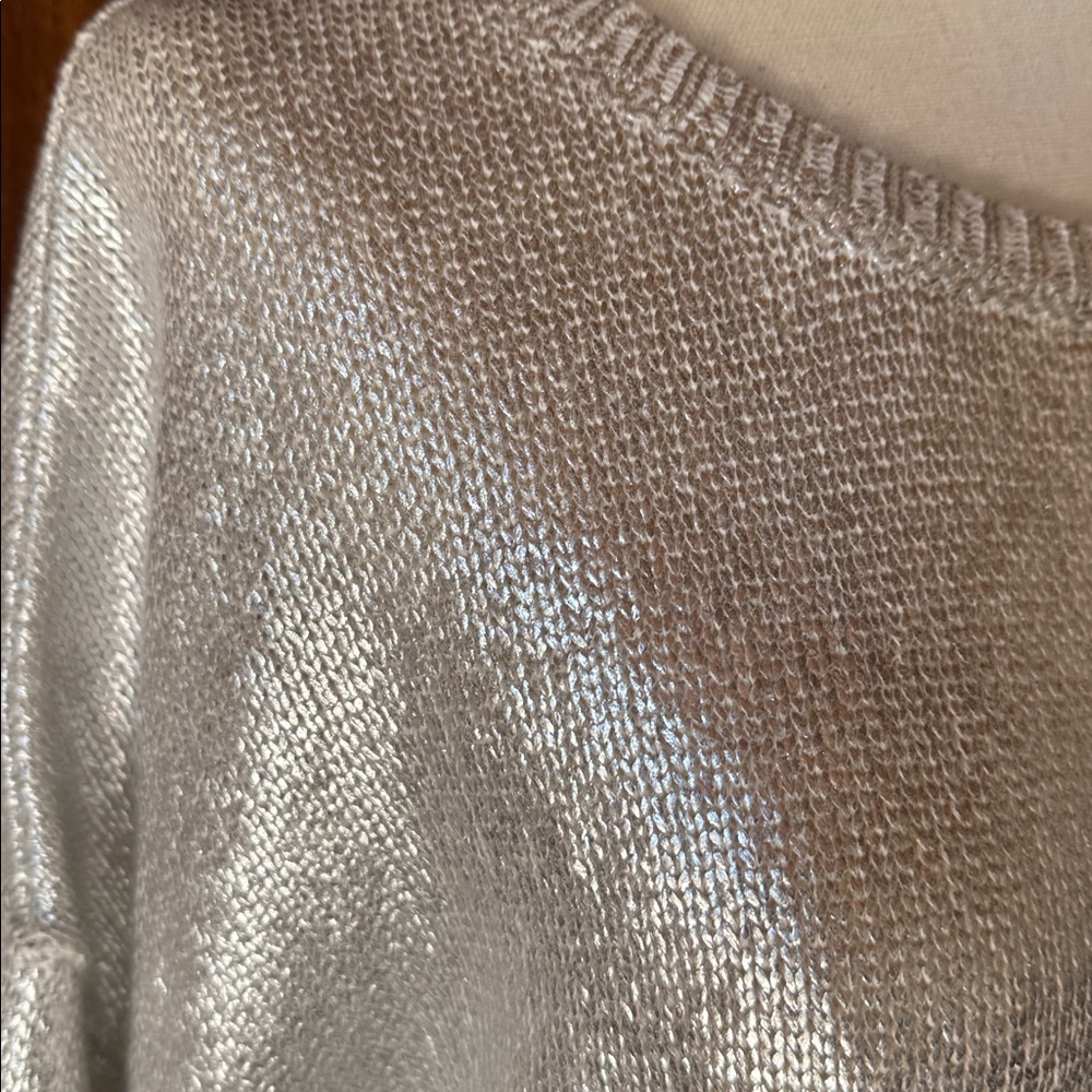 Metallic Silver Sweater - Picture 2 of 10
